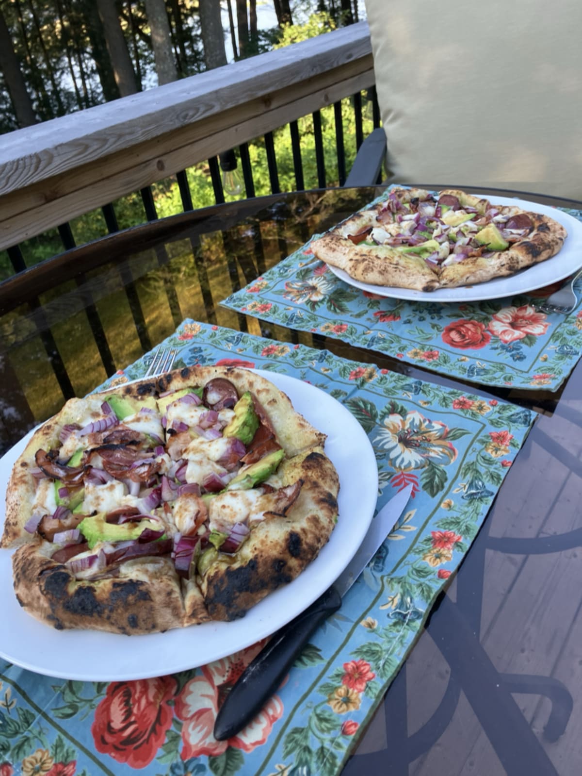Fresh pizza from our pizza oven