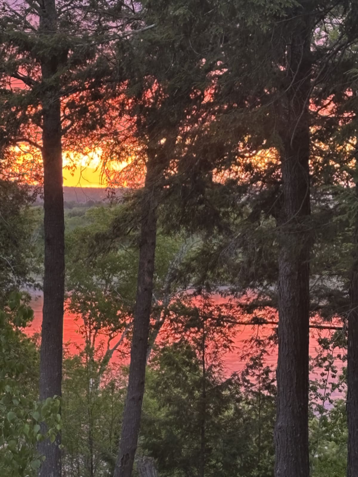 Beautiful sunset over New Brunswick landscape