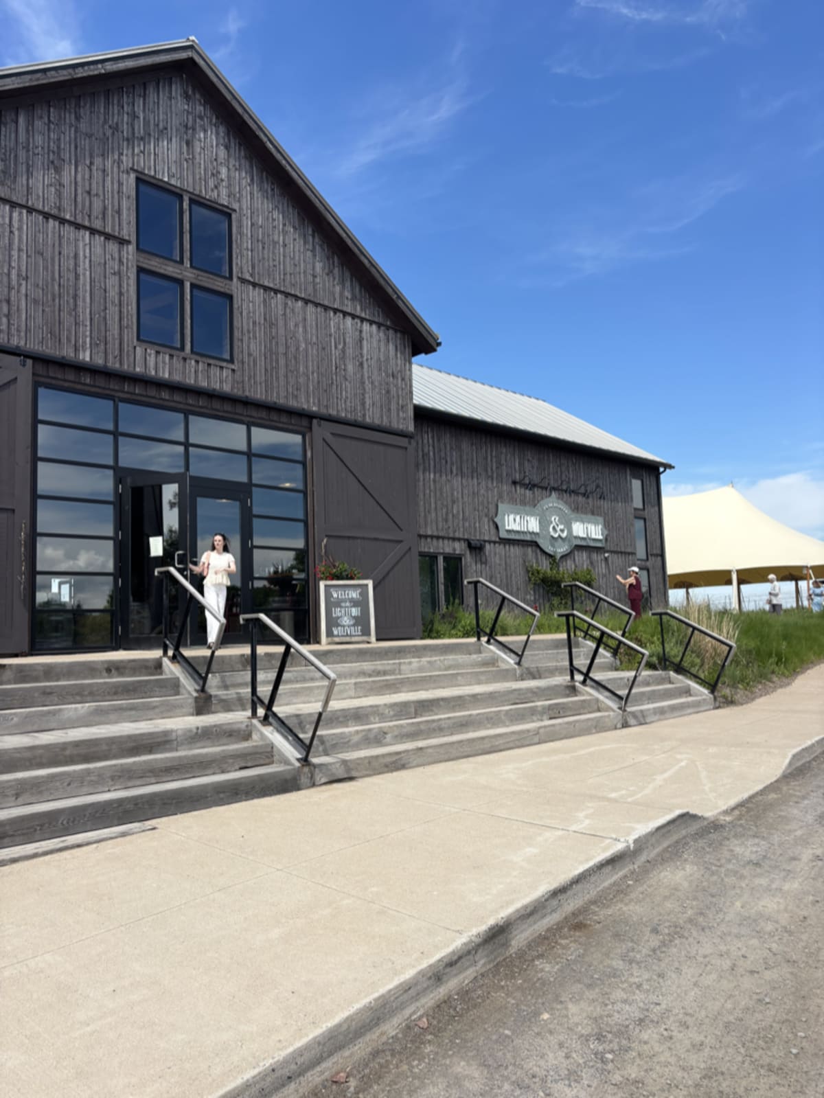 Lightfoot Winery entrance with welcoming architecture