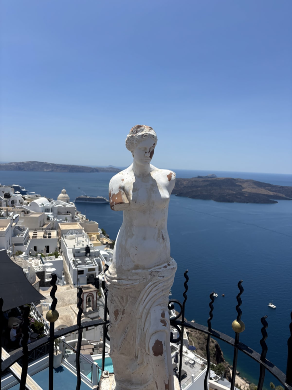 Statue in Santorini, Greece