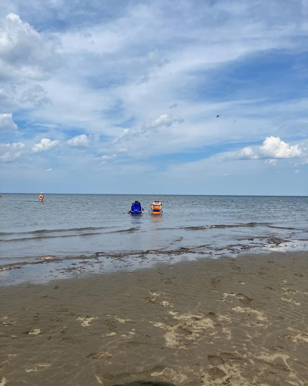 Beach scene with relaxation