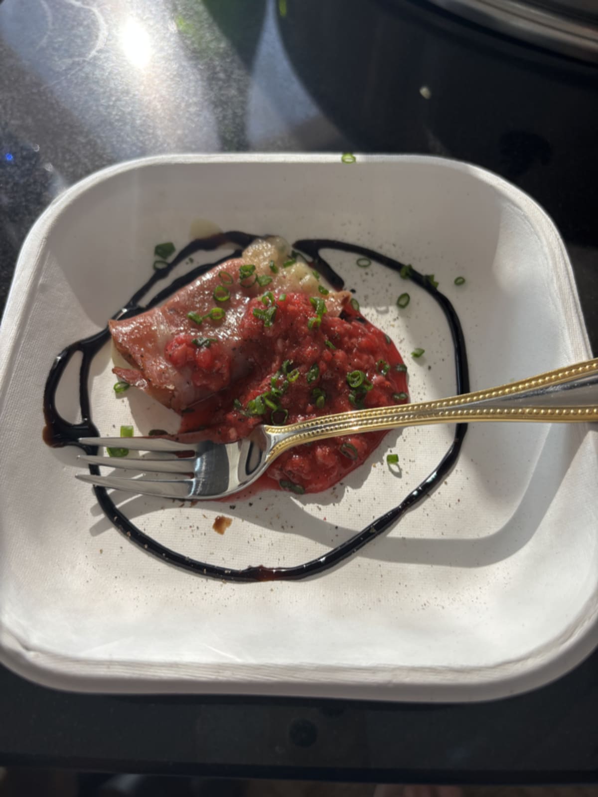 Elegant meal presentation prepared with love