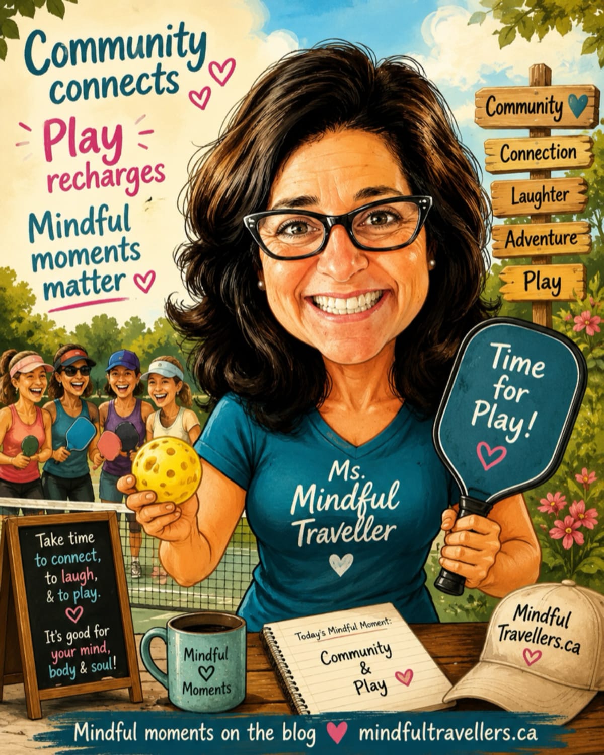 Pickleball community building and making friends through play