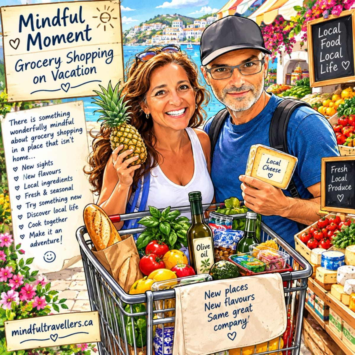 Who says the vacation adventure starts when you step outside the airport? Sometimes it starts with a grocery cart. Grocery shopping while travelling gives us a little glimpse into everyday life.