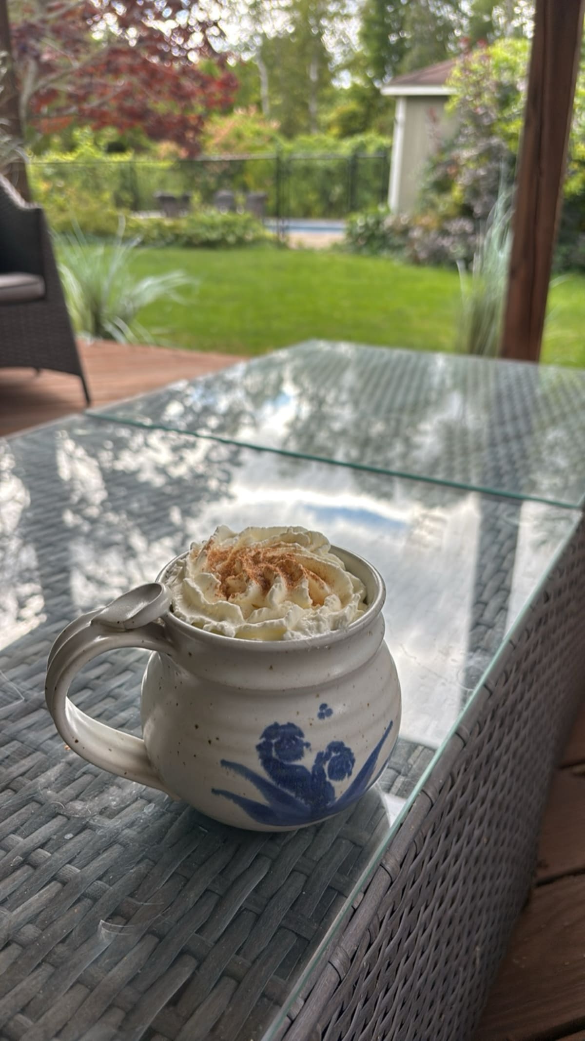 A latte with whipped cream, the simple coffee that says I thought about you