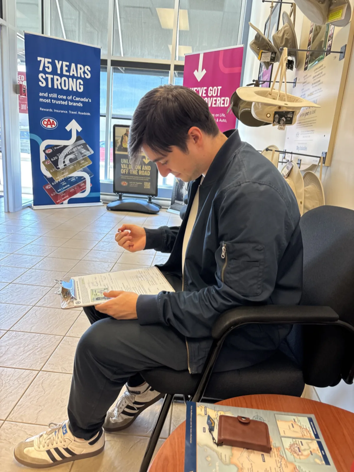 Spending time with our son before his flight back to Korea