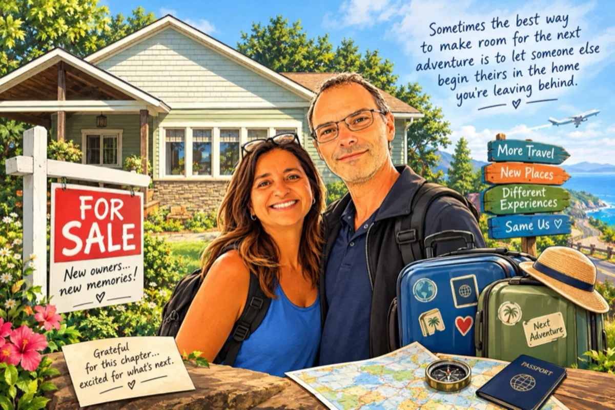 We're putting our home on the market — letting go of a place full of memories to make room for more travel, new experiences, and whatever adventure comes next.