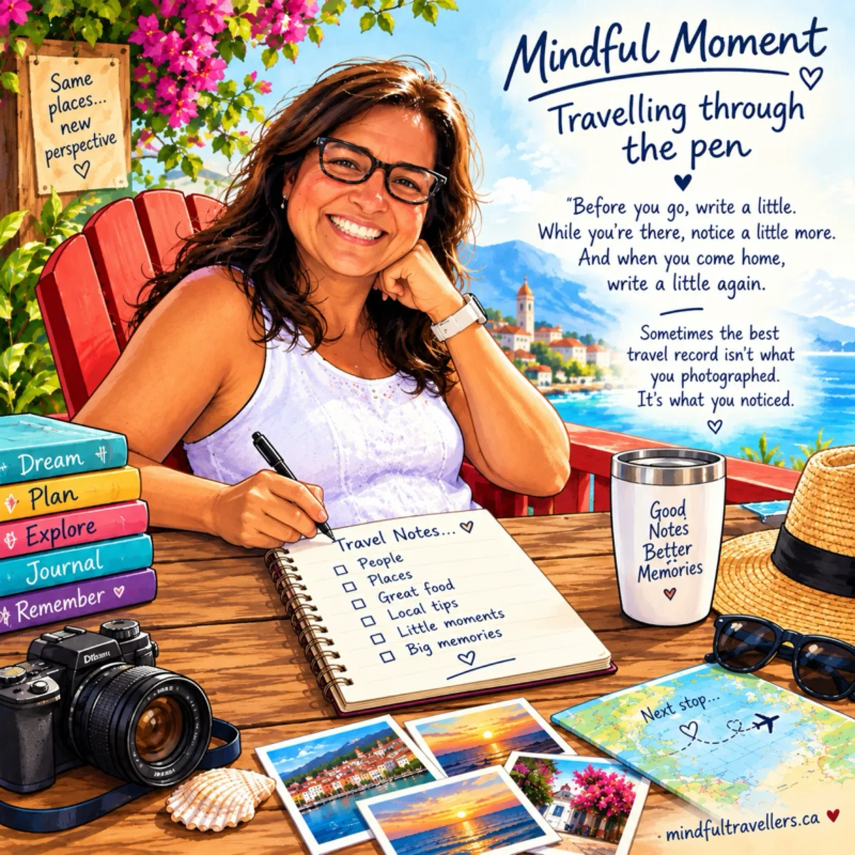 You don't always need a passport to travel — journaling before, during and after a trip turns a few scribbled words into the memories photographs can't capture.