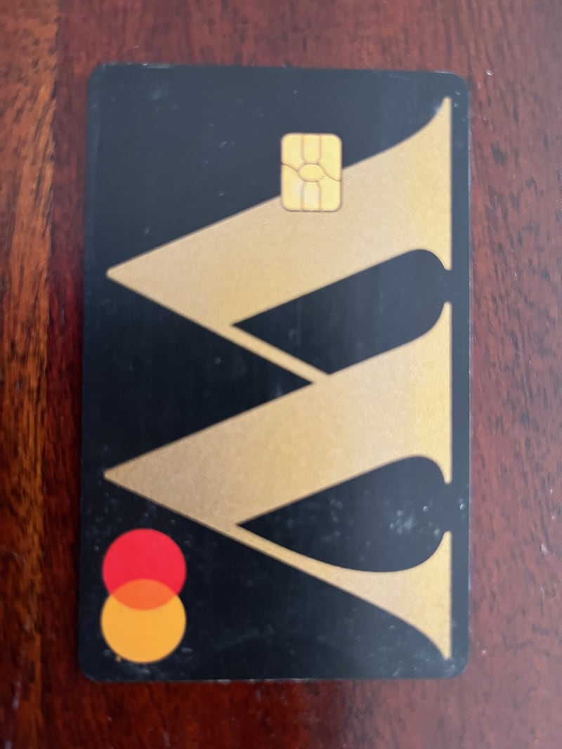 Wealthsimple Cash debit card front showing Mastercard logo and card design
